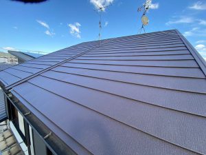 京都市山科区にて屋根修理＜スレートからスーパーガルテクトへのカバー工法＞