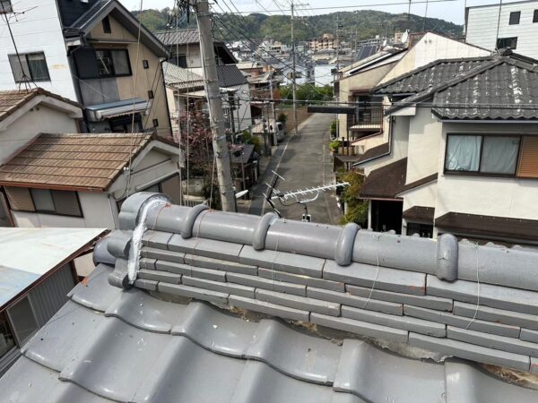 京都市北区にて屋根修理〈瓦の補修工事〉の施工後写真